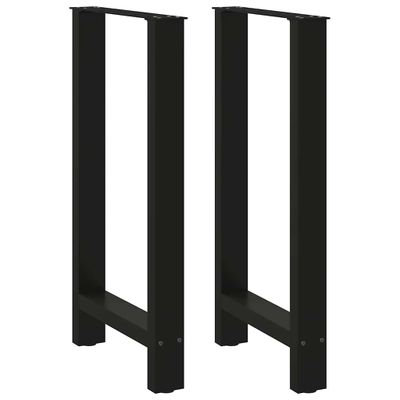 vidaXL Nohy barového stola, čierne, 2 ks, 50 x (90-91) cm, oceľové