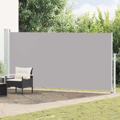vidaXL Zaťahovacia bočná markíza na terasu 180x514 cm, sivá