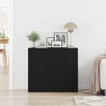 vidaXL Servírovacia skriňa Čierny dub 80 x 33 x 70 cm Kompozitné drevo