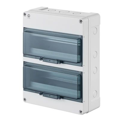 Rozvádzač FlatBOX 5926 IP65, 26mod., na omietku, priehl. dvere, 340x270x119,5mm
