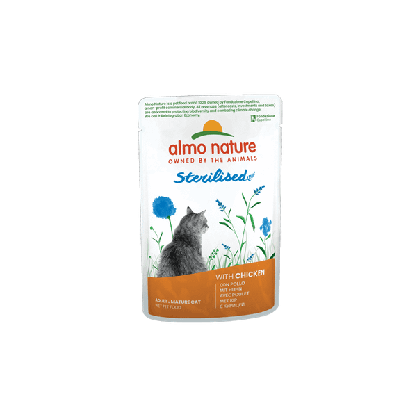 Almo Nature HOLISTIC Sterilized Cat - CHICKEN kapsička pre sterilizované mačky - kuracie mäso, 70g