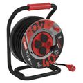 Predlžovací kábel EMOS P08440 PROFI na bubne 40 m / 4 zás. / čierny / guma-neoprén / 230V / 2,5 mm2