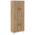 vidaXL Highboard 2 ks Remeselný dub 69,5 x 34 x 180 cm