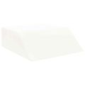 vidaXL Vankúš na nohy 63 x 52 x 19,5 cm Pevný PU pena Biela