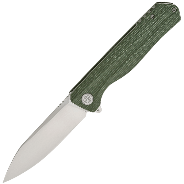 Petrified Fish PF818GRMS Forward vreckový nôž 9 cm, Satin, zelená, Micarta