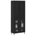 vidaXL Highboard 2 ks Čierny dub 69,5 x 34 x 180 cm Kompozitné drevo