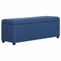 vidaXL Lavica s úložným priestorom 116 cm modrá polyester