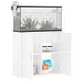 vidaXL Stojan na akvárium vysoký lesk biely 81x36x73 cm kompoz. drevo