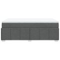 vidaXL Boxspring posteľ s matracom, tmavosivá 120x190 cm, látka