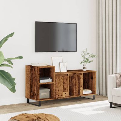 vidaXL TV skrinka staré drevo 100x35x55 cm spracované drevo