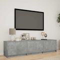 vidaXL TV skriňa s LED 165x34x40 cm Betónovo Sivá Konštruované drevo