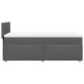 vidaXL Posteľný rám boxsping s matracom tmavosivý 80x200 cm látka