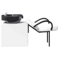 vidaXL Kozmetický stolička Biela a čierna 136 x 60 x 92 cm PVC