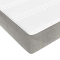vidaXL Matrac s taštičkovými pružinami stredná tvrdosť bledosivý 180x200x20 cm zamat