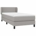 vidaXL Posteľný rám boxsping s matracom bledosivý 90x200 cm látka