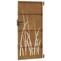 vidaXL Záhradná brána 85x175 cm, oceľ Corten, dizajn s trávou