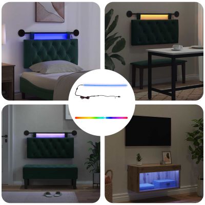 vidaXL LED pás 55 cm Viacfarebný PVC