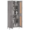 vidaXL Vysoká skrinka sivý dub sonoma 69,5x34x180 cm spracované drevo