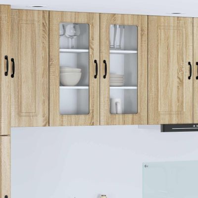 vidaXL Dvierka na umývačku Kalmar 2 pcs Sonoma dub 40 x 31 x 80 cm