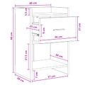 vidaXL Nočné stolíky Dymový dub 40 x 30 x 60 cm Kompozitné drevo