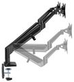 Neomounts DS70-810BL2/Držák displeje/na stůl/17-32"/svorka/VESA 100X100/nosn. 2x9kg/plyn. píst/ultra tenký/2 disp./čern Držák, VESA, stolní, pro 2 ploché monitory, úhloprícka 17"-32", náklon, otácení, rotace, nosnost 18kg, cerný