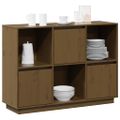 vidaXL Komoda medovo-hnedá 110,5x35x80 cm masívne borovicové drevo