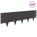 vidaXL Obrubník trávnika 30 ks 100 x 30 cm Oceľ Čierna