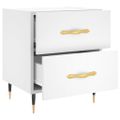 vidaXL Nočné stolíky 2 ks biele 40x35x47,5 cm kompozitné drevo