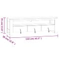 vidaXL TV skrinka 110x30x35 cm tíkový masív