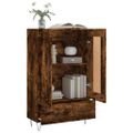 vidaXL Vysoká skrinka dymový dub 69,5x31x115 cm kompozitné drevo