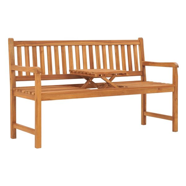 vidaXL 3-miestna záhradná lavička so stolíkom 150 cm tíkový masív