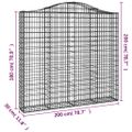 vidaXL Oblúkové gabiónové koše 11 ks 200x30x180/200 pozinkované železo