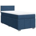 vidaXL Posteľný rám boxspring s matracom modrý 90x190 cm látka