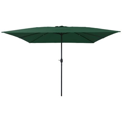 vidaXL Záhradný slnečník Zelená 295 x 295 x 245 cm Polyester a oceľ