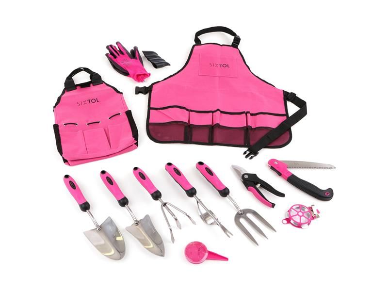Súprava záhradného náradia SIXTOL GARDEN PINK 12 12ks