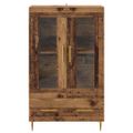 vidaXL Highboard so zásuvkou Staré drevo 69,5 x 31 x 115 cm