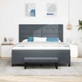 vidaXL Posteľ s pružinovým rámom Tmavo šedá 200 x 180 cm Zamat
