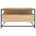 vidaXL Konferenčný stolík dub sonoma 80x80x45 cm kompozitné drevo