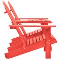 vidaXL Záhradné stoličky Adirondack+stolík, jedľový masív, červené