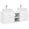 vidaXL Set kabinetov do kúpeľne 3 ks Biela 49,5 x 41 x 62,5 cm