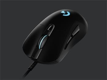 Logitech myš Gaming G403 Hero - 6 tlačidiel/podsvietená/drátová/100 - 16 000 DPI/čierna