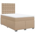 vidaXL Boxspring posteľ s matracom kapučínová 120x200 cm umelá koža