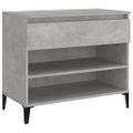 vidaXL Botník betónovo sivý 70x36x60 cm spracované drevo