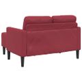 vidaXL 2-miestna pohovka s ležadlom v tvare L, vínovo červená 125 cm, umelá koža