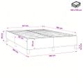 vidaXL Posteľný rám s boxspringom tmavohnedá 140x190 cm látka