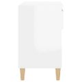 vidaXL Botník lesklý biely 70x36x60 cm spracované drevo