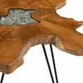 vidaXL Konferenčný stolík 70x45 cm tíkový masív a polyresin