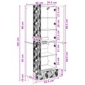 vidaXL Sada skríň 2 ks Dymový dub Kompozitné drevo