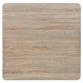 vidaXL Bistro stolík, MDF a oceľ, štvorcový, 80x80x75 cm, dubová farba