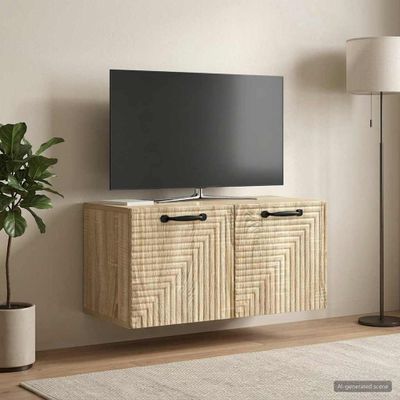 vidaXL Nástenná TV skrinka Nástenný Dub sonoma 59,5 x 31 x 30 cm